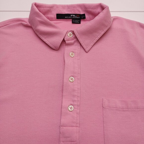 Ralph Lauren RLX Pink Performance Polo Shirt XL Stretch Athletic Preppy Golf - Picture 4 of 8